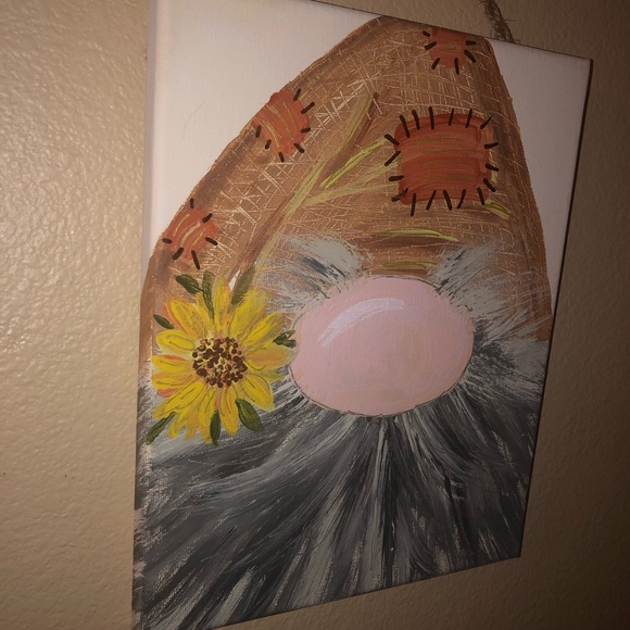 Hand Painted Fall Gnome 8x10 Canvas - Picture 8 of 12